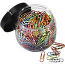 Paperclips, 26 mm, Kunststof coating gestreept, 400 stuks