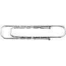 Paperclips, gegolfd, gegalvaniseerd, met bolvormig uiteinde, 100 stuks, lengte 50 mm