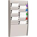 Paperflow A4 A4 brochure wall holder, 2 x 10 compartments, grey