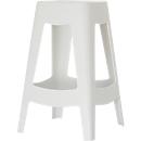 Paperflow BELLINI barkruk, zithoogte 68,5 mm, onderstel met 4 poten, polypropeen, wit, 2 stuks