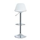 Paperflow Bobba Bar Stool, PP seat with seat cushion, height adjustable, swivel 360°, H 590-710 mm, white, set of 2