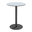 Paperflow buitentafel Cross, rond, plaatvoet, ⌀ 800 x H 1100 mm, grijs/matzwart
