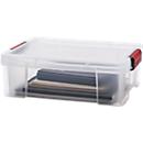 Paperflow CLIP'N STORE Aufbewahrungsbox 9 L, transparent, mit Deckel, BPA-frei, lebensmittelgeeignet