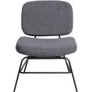 Paperflow Curve fauteuil, industrieel ontwerp, polyester bekleding, stalen &amp; multiplex frame, B 570 x D 710 x H 755 mm, antraciet