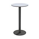 Paperflow Outdoor-Tisch Cross, rund, Tellerfuß, ⌀ 600 x H 1100 mm, grau/mattschwarz
