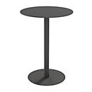 Paperflow Outdoor-Tisch Cross, rund, Tellerfuß, ⌀ 800 x H 1100 mm, schwarz/mattschwarz