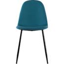 Paperflow shell stoel, gestoffeerd, 100% polyester, stalen frame, zithoogte 480 mm, set van 2, zwart/benzine
