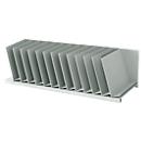 PAPERFLOW sorteerstation - polystyreen - voor A4 formaat - B 700 x D 310 x H 206 mm - 12 vakken - grijs