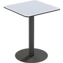 Paperflow Table d'extérieur Cross, carrée, pied assiette, L 600 x P 600 x H 750 mm, gris/noir mat