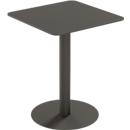 Paperflow Table d'extérieur Cross, carrée, pied assiette, L 600 x P 600 x H 750 mm, noir/noir mat