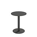 Paperflow table d'extérieur Cross, ronde, pied assiette, Ø 600 x H 750 mm, noir/noir mat