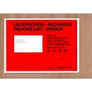 Papier-Dokumententasche/Lieferscheintasche SecurePack, C5, Fenster links, mit Aufdruck, selbstklebend, Pergaminpapier, rot, 250 Stück