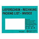 Papier-Dokumententasche/Lieferscheintasche SecurePack, C6, Fenster links, mit Aufdruck, selbstklebend, Pergaminpapier, grün, 250 Stück