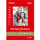 Papier photo Plus Glossy II PP-201 Canon, 265 g/m², 20 feuilles, format A3