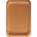 Papieren borden Papstar Pure, 500 stuks, vierkant, voedselveilig, B 180 x L 260 mm, karton van eerste vezel, bruin