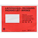 Papieren documentenmap/leveringsbonnenmap SecurePack, C5, venster links, met opdruk, zelfklevend, perkamentpapier, rood, 250 stuks