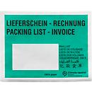 Papieren documentenmap/leveringsbonnenmap SecurePack, C6, venster links, met opdruk, zelfklevend, perkamentpapier, groen, 250 stuks