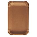 Pappteller Papstar Pure, Einweg, eckig, 100 x 160 mm, lebensmittelecht, FSC®-zertifiziert, braun, 8 x 250 Stück