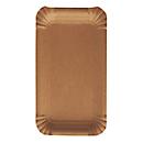 Pappteller Papstar Pure, Einweg, eckig, 110 x 175 mm, lebensmittelecht, FSC®-zertifiziert, braun, 4 x 250 Stück