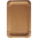 Pappteller Papstar Pure, Einweg, eckig, 130 x 200 mm, lebensmittelecht, FSC®-zertifiziert & kompostierbar, braun, 250 Stück