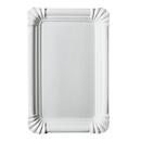Pappteller Papstar Pure, Einweg, eckig, 130 x 200 mm, lebensmittelecht, FSC®-zertifiziert, weiß, 4 x 250 Stück