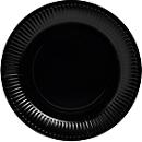 Pappteller ProNappe, besonders stabil, fettundurchlässig, ohne Kunststoffzusätze, Ø 230 x H 30 mm, FSC®-Karton, schwarz, 20 Stück