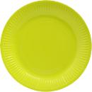 Pappteller ProNappe, besonders stabil, fettundurchlässig, ohne Kunststoffzusätze, Ø 230 x H 30 mm, recycelbarer FSC®-Karton, kiwigrün, 20 Stück