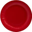 Pappteller ProNappe, besonders stabil, fettundurchlässig, ohne Kunststoffzusätze, Ø 230 x H 30 mm, recycelbarer FSC®-Karton, rot, 20 Stück