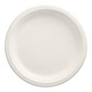 Papstar Assiette en canne à sucre (bagasse) Ø 23 cm blanc, anti-coupure, micro-ondes 800 W, EN 13432, paquet de 50