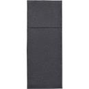 Papstar Bestecktaschen Royal Collection, integrierte Besteckfalz, B 200 x H 82,5 mm, FSC®-zertifiziert, Premium-Tissue, schwarz, 6 x 50 Stück