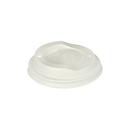 Papstar C‑PLA Becherdeckel Ø 9 cm, weiß, kompostierbar (EN 13432), bis 85 °C, 50 Stück
