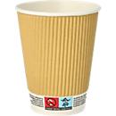Papstar Kaffeebecher Ripple Wall 300 ml, Pappe PLA-beschichtet, FSC, Ø 90 mm, 25 Stück, To-go