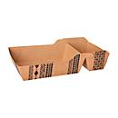 Papstar Maori chip box, wegwerp, 2 compartimenten, groot, L 185 x B 110 x H 35 mm, 100% biologisch afbreekbaar &amp; FSC® gecertificeerd karton, bruin, 360 p.