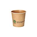 Papstar pure portiebekers, 90 ml, Ø 60 x 58 mm, 50 stuks, voor snacks en sauzen, karton met verse vezels, bruin