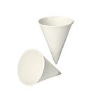 Papstar rietsuiker puntbeker 120 ml, Ø75×H105 mm, bagasse, met palmwas bedekt, wit, 200 st.