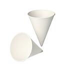 Papstar rietsuiker puntbeker 120 ml, Ø85×H105 mm, bagasse, met palmwas bedekt, wit, 200 st.