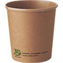 Papstar soepkom Pure, 470 ml, Ø 98 x 100 mm, composteerbaar, karton, bruin, 25 stuks