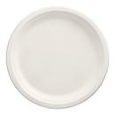 Papstar suikerriet bord (bagasse) Ø 26 cm wit, snijbestendig, magnetron 800 W, EN 13432, pak van 50