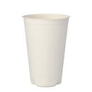 Papstar Zuckerrohr-Becher pure 0,4 l weiß, Bagasse, Ø 9 x H 13 cm, Mikrowelle 800 W, EN 13432, 50 Stück