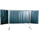 Parede de proteção de soldadura móvel com lamelas, 3 peças