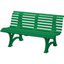 Parkbank, 3-Sitzer, L 1500 mm, grün