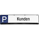 Parking sign, “Kunden”