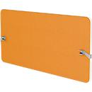 Paroi acoustique arrière Flex, épaisseur 40 mm, avec adaptateur, absorbant le son, extensible de façon modulaire, montage sur table, L 1200 x H 600 mm, jaune