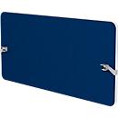 Paroi acoustique arrière Flex, épaisseur 40 mm, avec adaptateur, absorbant le son, extensible de façon modulaire, montage sur table, L 2000 x H 600 mm, construction foncée