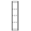Paroi d'extrémité, pour rayonnage en acier PROGRESS 2000, H 1900 x P 300 mm, argent