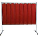 Paroi de protection mobile avec lamelles, 1 p., rouge