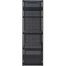 Paroi en tôle perforée pour rayonnage de base/extension ORDO Business, multifonctionnel, perforation carrée 10-38 mm, magnétique, L 600 x H 2000 mm, acier noir profond mat RAL 9005