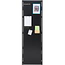 Paroi latérale pour élément de base/élément complémentaire ORDO Business, multifonctionnel, magnétique, L 800 x P 0,88 x H 2500 mm, tôle d'acier pleine, noir profond mat RAL 9005