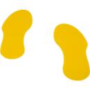 Pés de marcação de piso Safety- Floor Ultra, auto- adesivos, lisos ou antiderrapantes, amarelos, 25 pares
