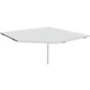 PC-Arbeitsplatte ALICANTE, B 1225 x T 1225 mm, mit Stützfuß, höhenverstellbar, lichtgrau